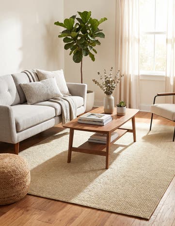 5' 3 x 8' Monochromatic Bouclee Rug