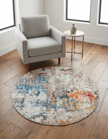 3' 3 x 3' 3 Andromeda Round Rug