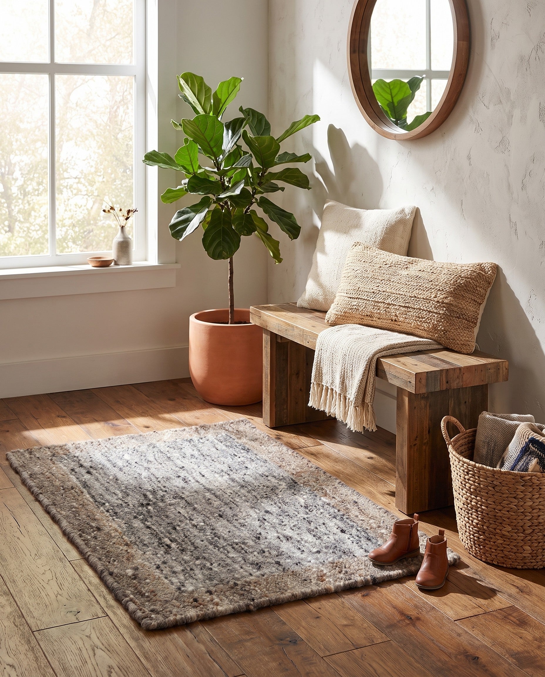2' x 3' 1 Hand Knotted Moroccan Wool Rug