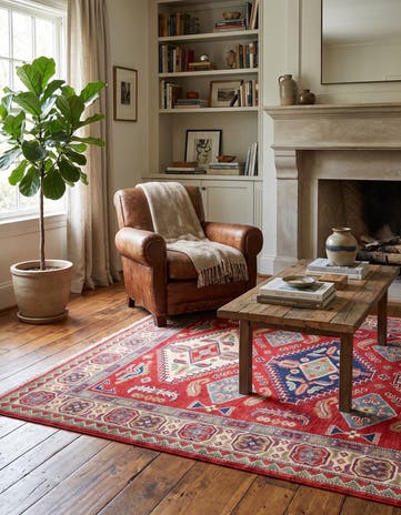 4' x 5' 11 Hand Knotted Kazak Rug