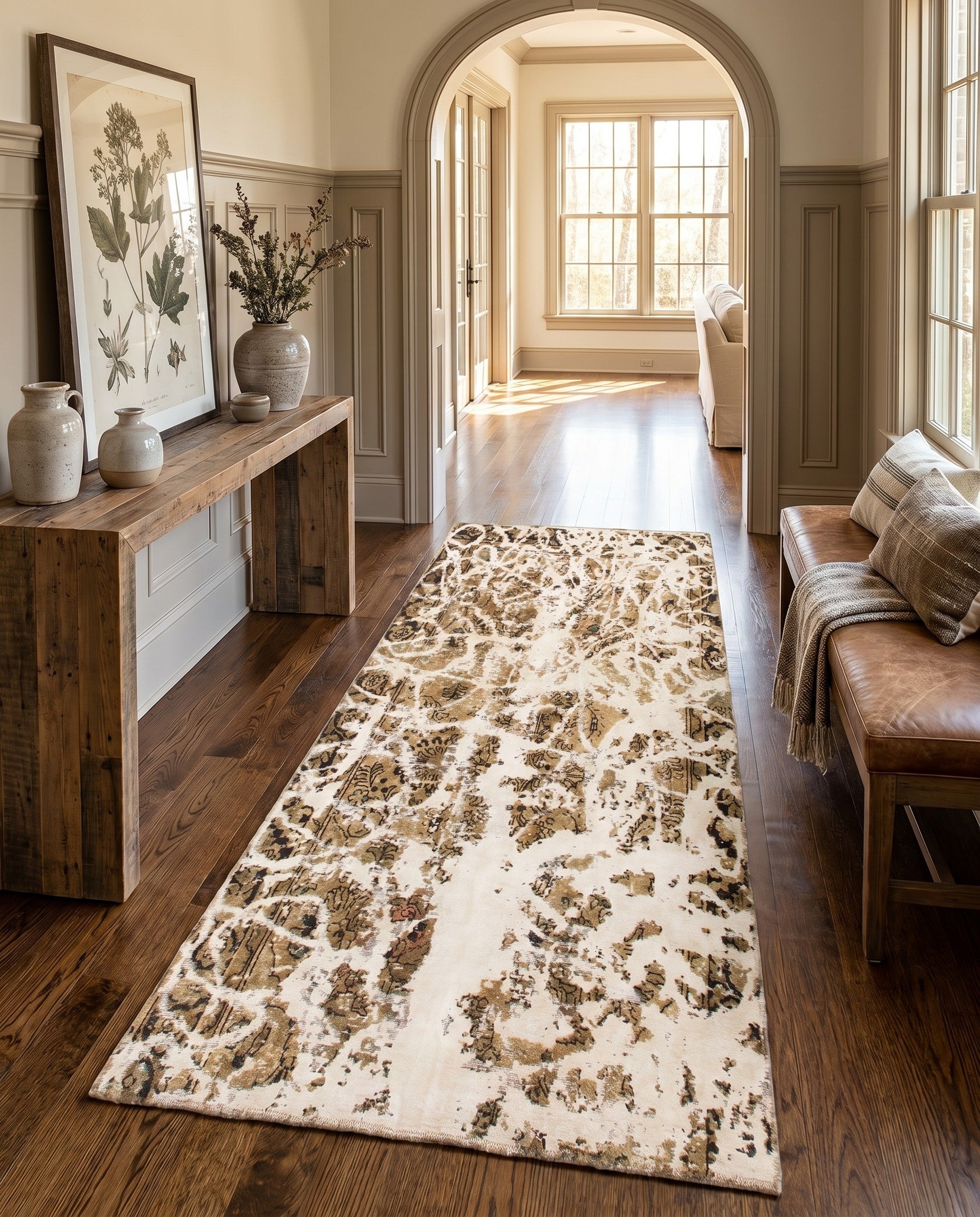 4' 6 x 7' 6 Hand Knotted Ultra Vintage Persian Wool Runner Rug