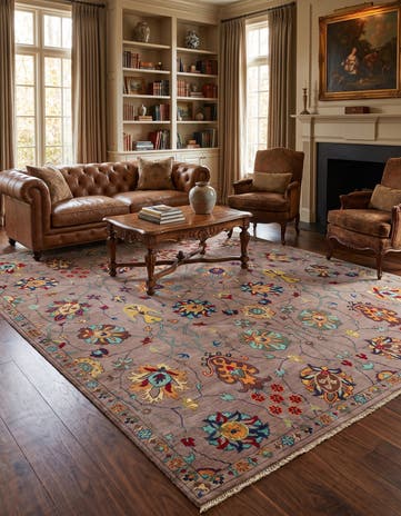 8' x 9' 9 Hand Knotted Kazak Rug