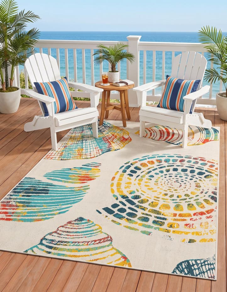 4' x 6' Easy-Clean Coastal Indoor / Outdoo...
