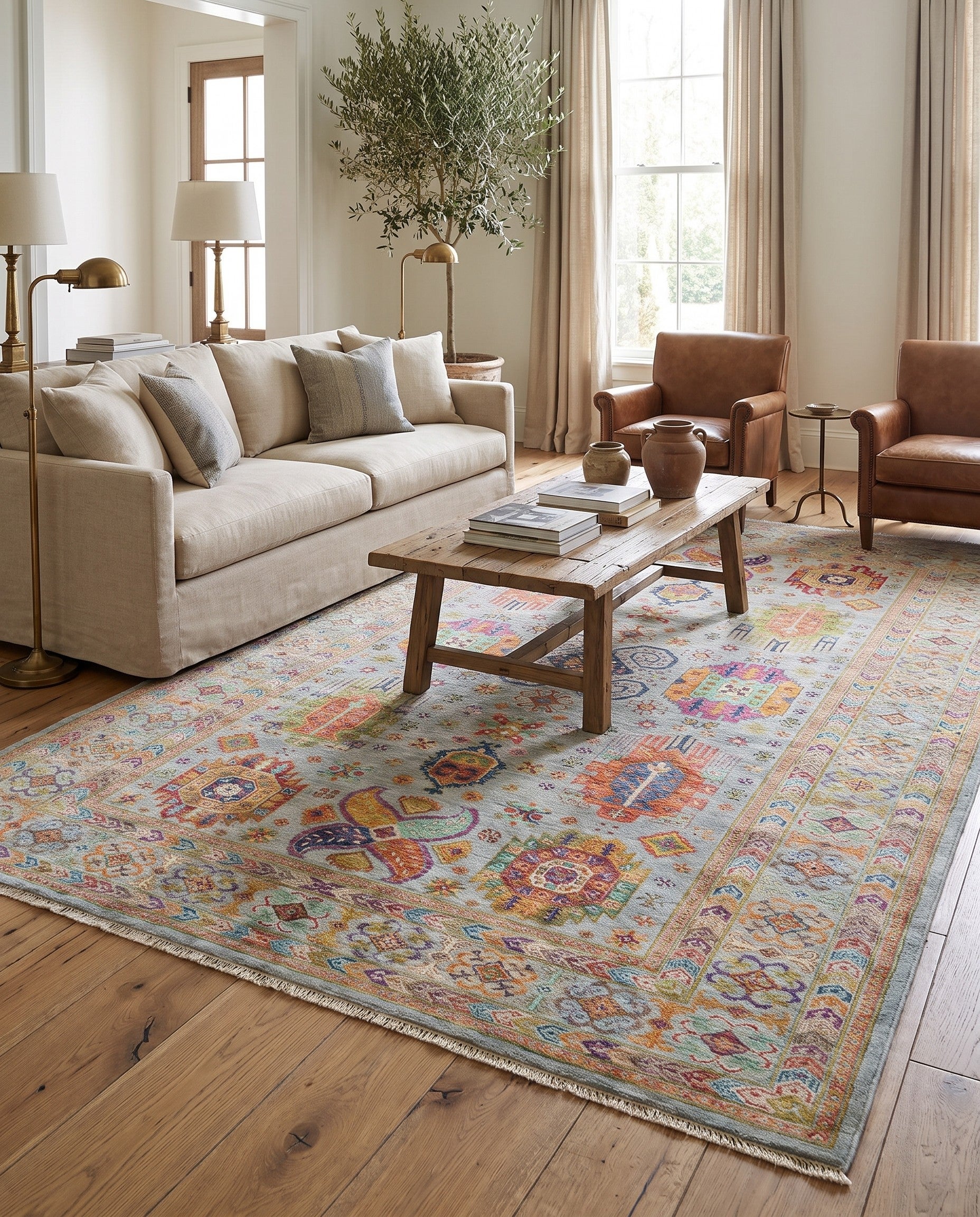 6' 9 x 10' 4 Hand Knotted Ariana Ziegler Rug