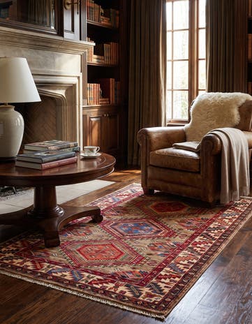 3' 4 x 5' 1 Hand Knotted Kazak Rug