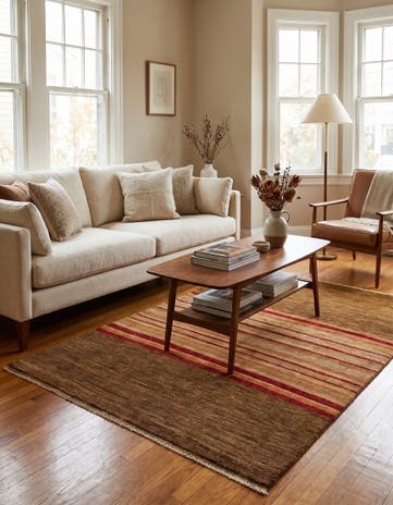 4' 3 x 6' 1 Hand Knotted Modern Ziegler Wool Rug