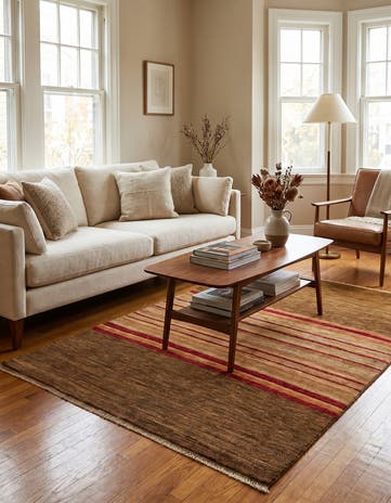 4' 3 x 6' 1 Hand Knotted Modern Ziegler Wool Rug