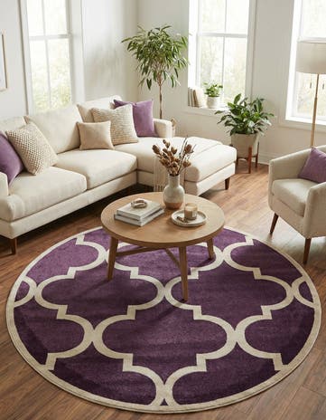 8' x 8' Trellis Round Rug