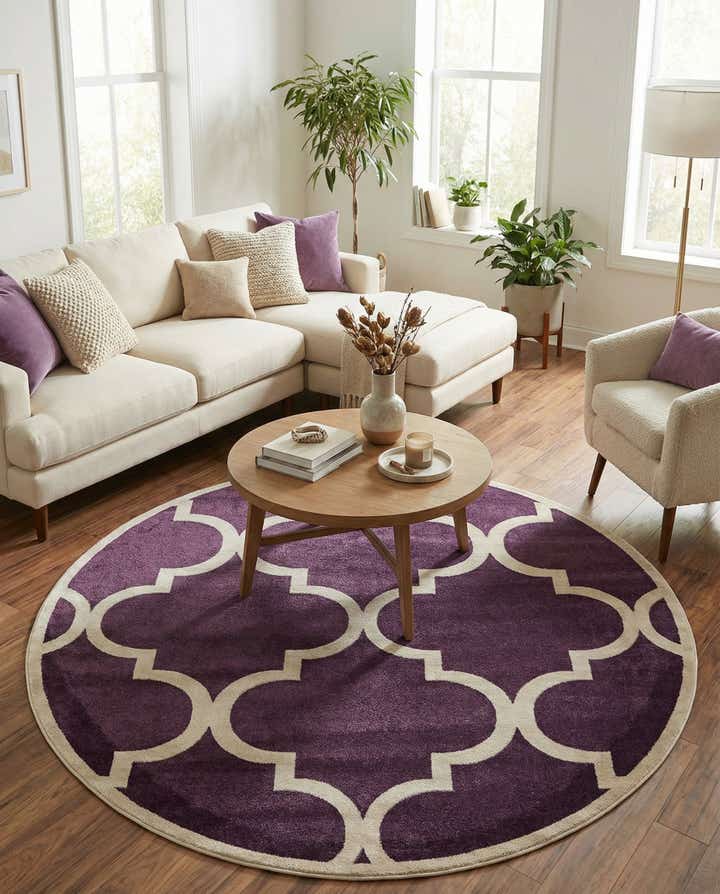 8' x 8' Lattice Round Rug