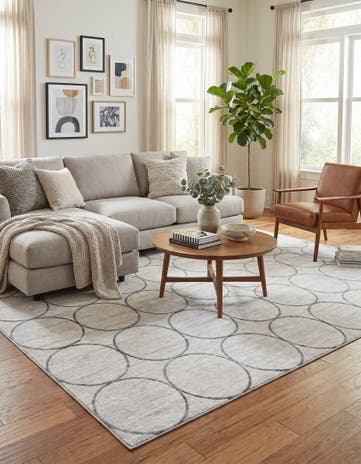 White Lattice Trellis Rug