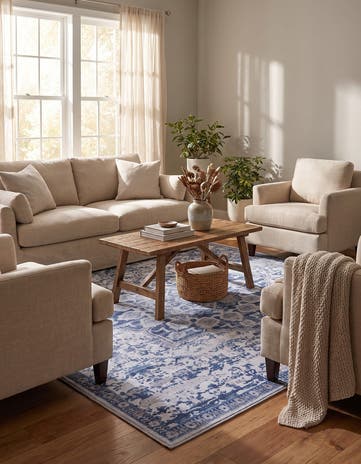 6' x 6' Washable Francesca Square Rug