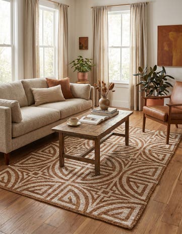 4' 1 x 6' 1 Hand Woven Chenille Jute Rug