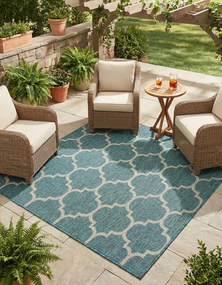 5' 3 x 5' 3 Easy-Clean Lattice Indoor / Outdoo...