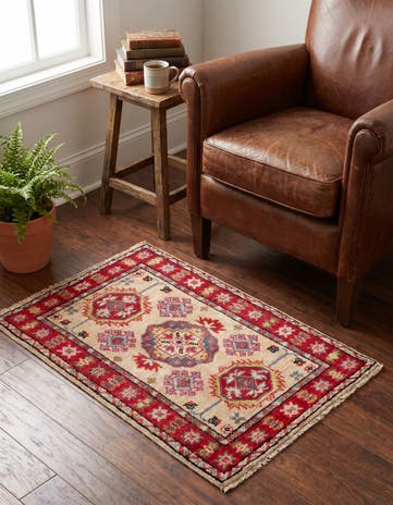 1' 11 x 2' 10 Hand Knotted Kazak Rug