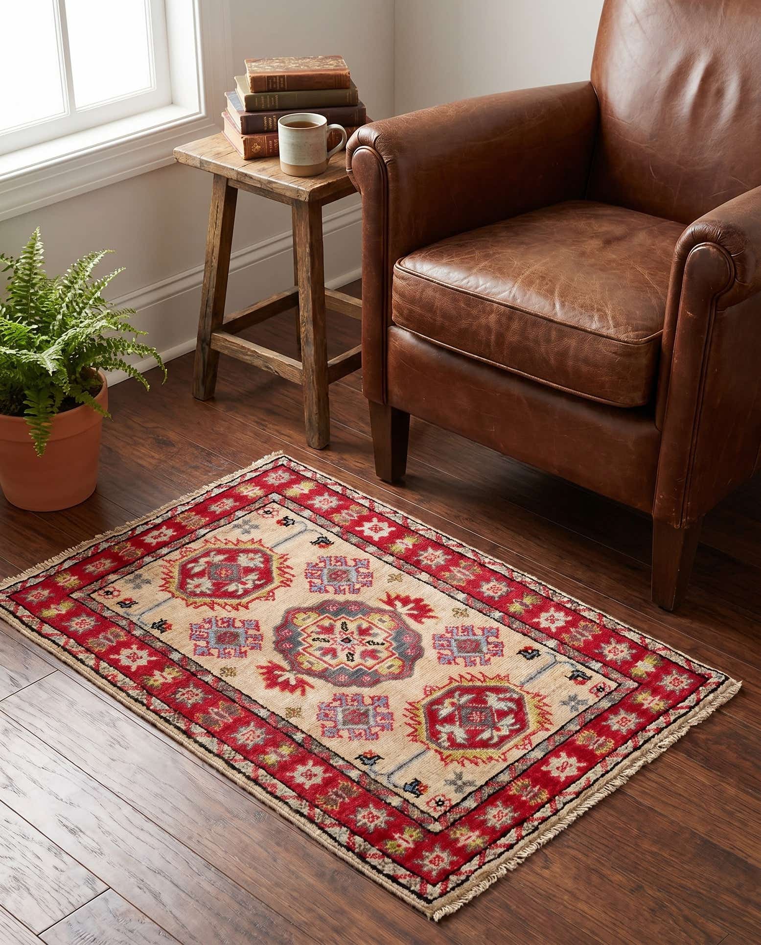 1' 11 x 2' 10 Hand Knotted Kazak Rug