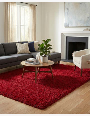 Merlot Infinity Shag Rug