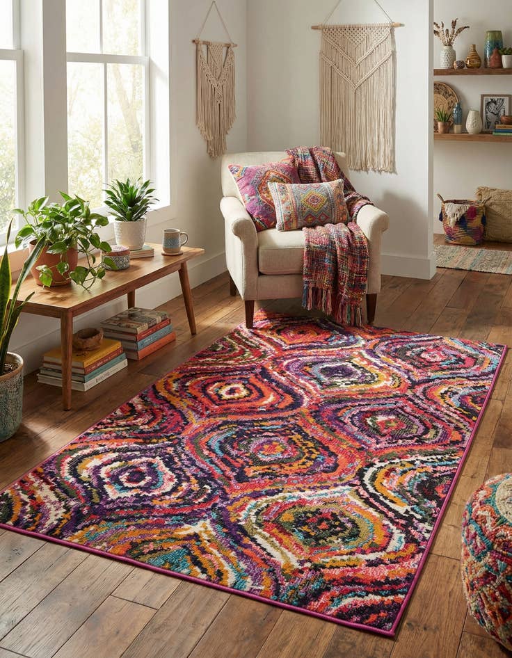 Detail image of 3' 3 x 5' 3 Washable Hyacinth Rug