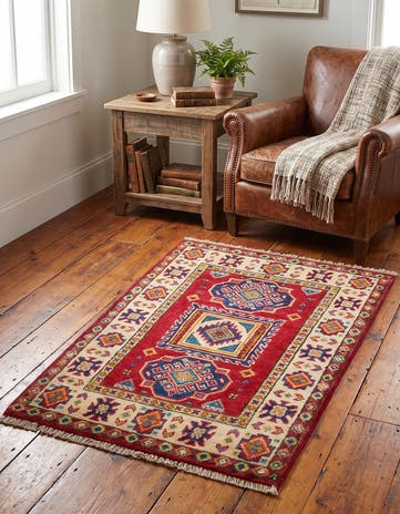 2' x 3' 2 Hand Knotted Kazak Rug