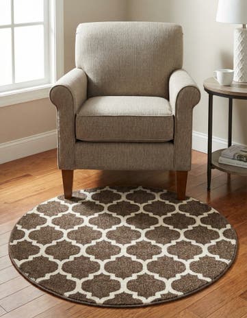 3' x 3' Lattice Round Rug