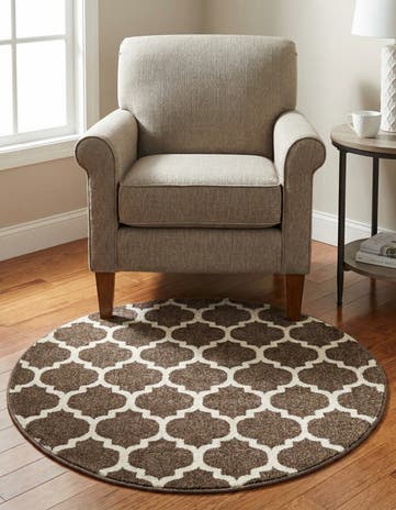 3' x 3' Lattice Round Rug