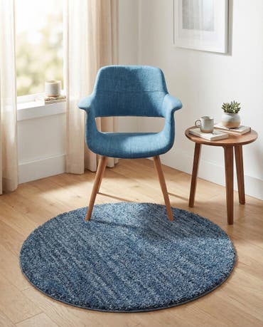  3' 3 x 3' 3 Jill Zarin Shaggy Chic Round Rug