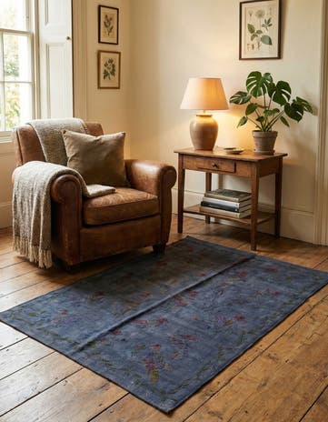 3' 5 x 4' 10 Hand Woven Kilim Suzani Wool Rug