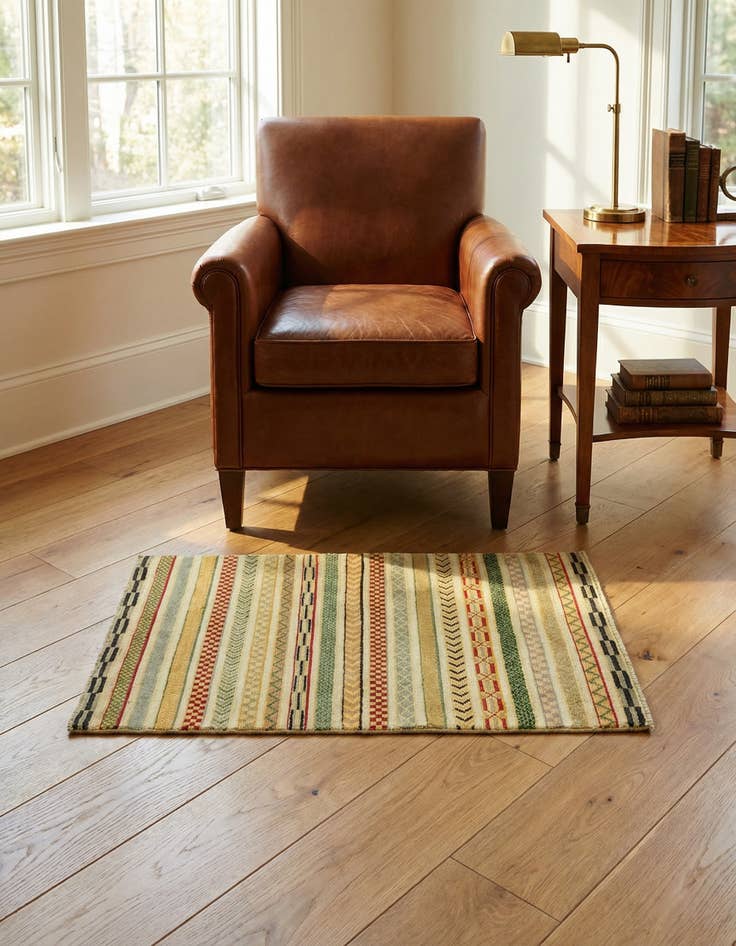 Detail image of 2' 7 x 3' 11 Hand Knotted Modern Ziegler Rug