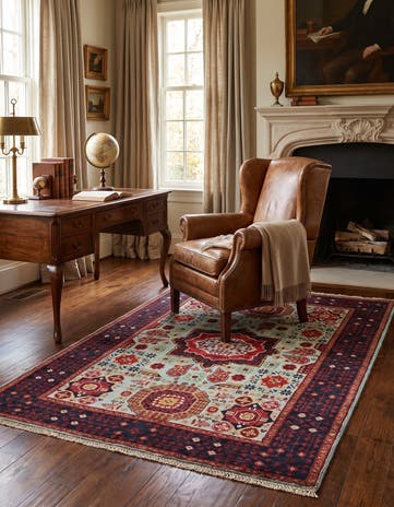 3' 4 x 5' Hand Knotted Mamluk Ziegler Rug