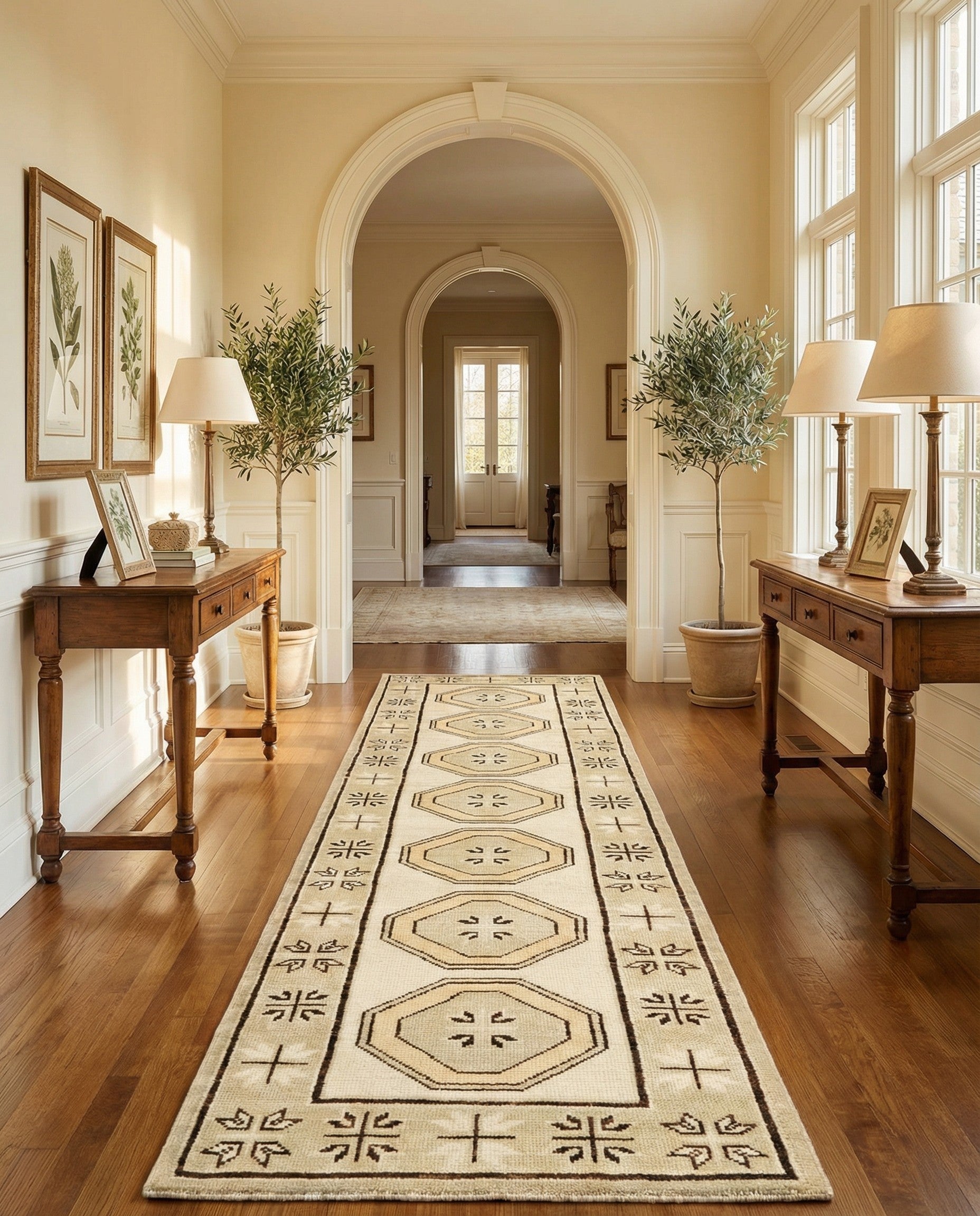 2' 9 x 11' Hand Knotted Oushak Wool Runner Rug