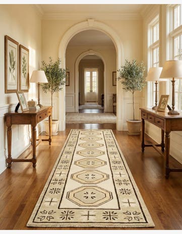 2' 9 x 11' Hand Knotted Oushak Wool Runner Rug