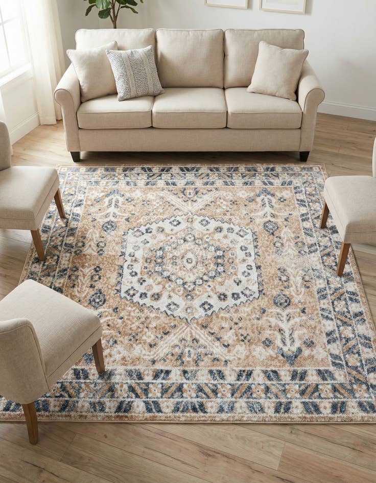 Detail image of 6' x 6' Oxford Square Rug