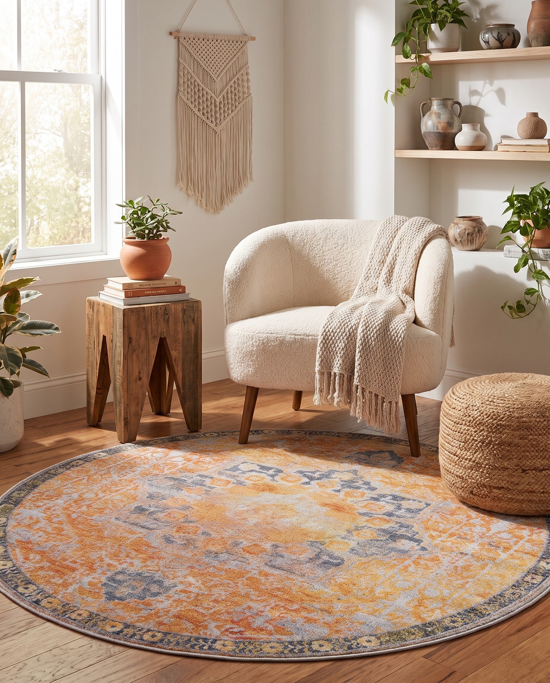 4' x 4' Francesca Round Rug