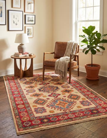 3' 11 x 6' 2 Hand Knotted Kazak Rug