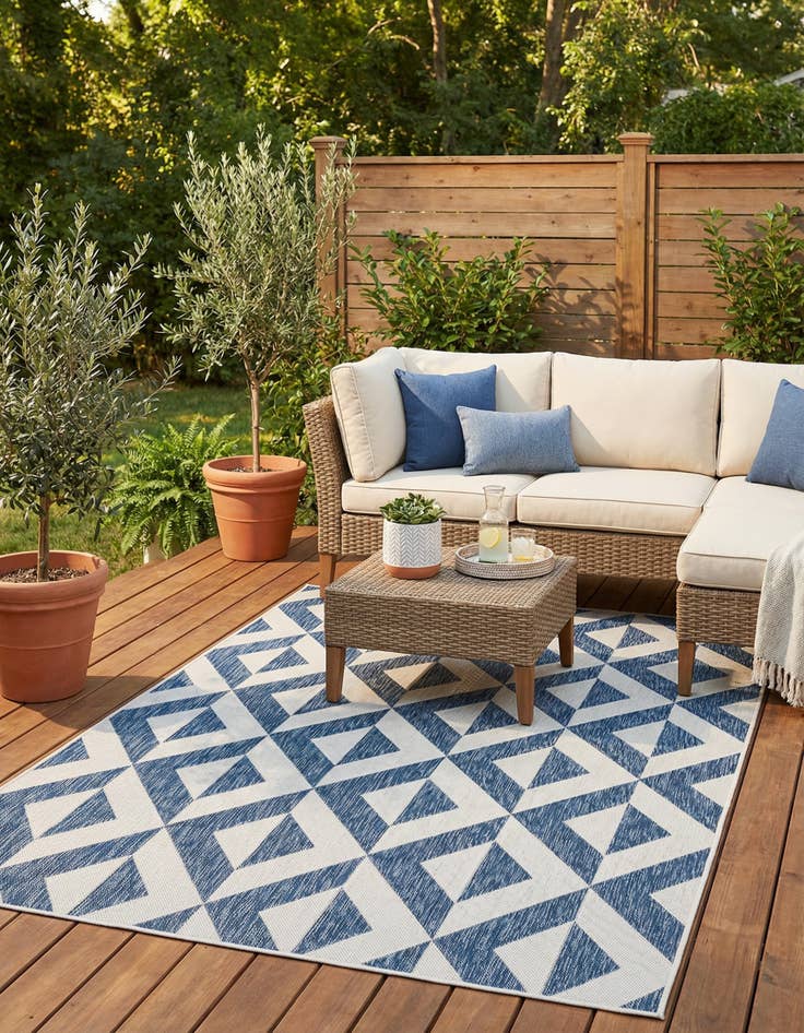 Detail image of 5' 3 x 8' Washable Jill Zarin Napa Indoor / Outdoor Rug