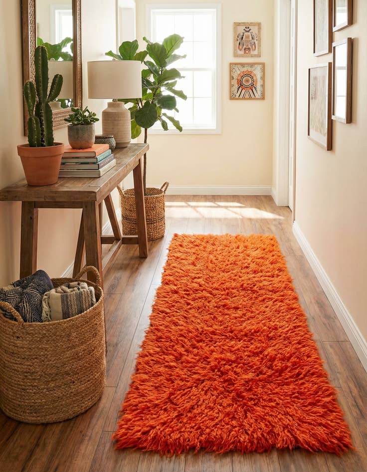 Detail image of 2' 2 x 4' 6 Hand Knotted Moroccan Wool Runner Rug