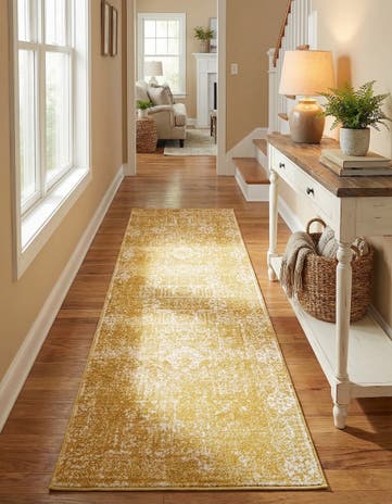 Yellow Heritage Runner Rug