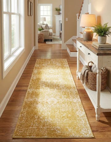 Yellow Heritage Runner Rug