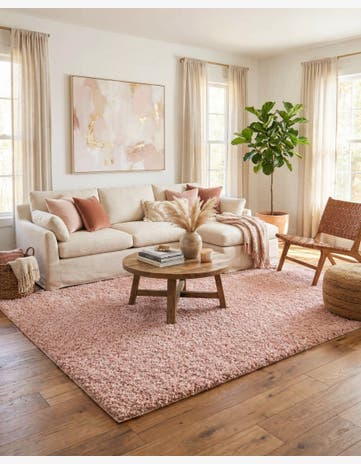 Dusty Rose Zermatt Shag Rug