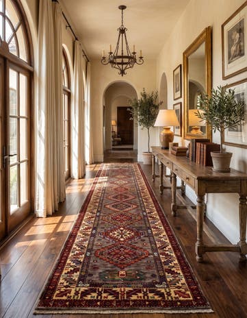 2' 9 x 10' 6 Hand Knotted Kazak Runner Rug