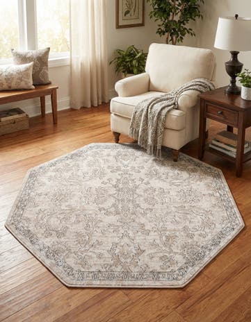Ivory Oregon Octagon Rug