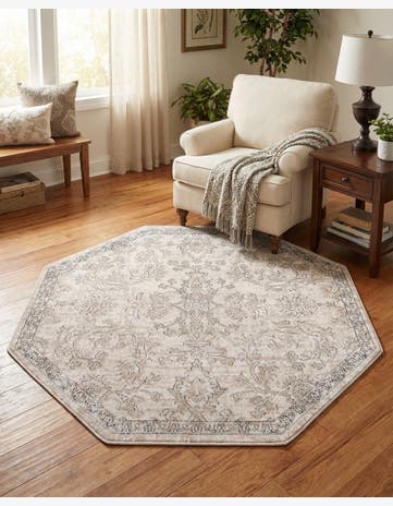 Ivory Oregon Octagon Rug