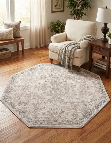 Ivory Oregon Octagon Rug