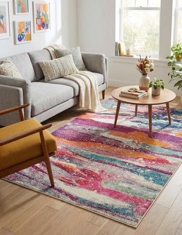 5' x 8' Washable Spectrum Rug