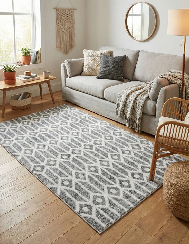 Detail image of 3' 3 x 5' 3 Lattice Trellis Rug