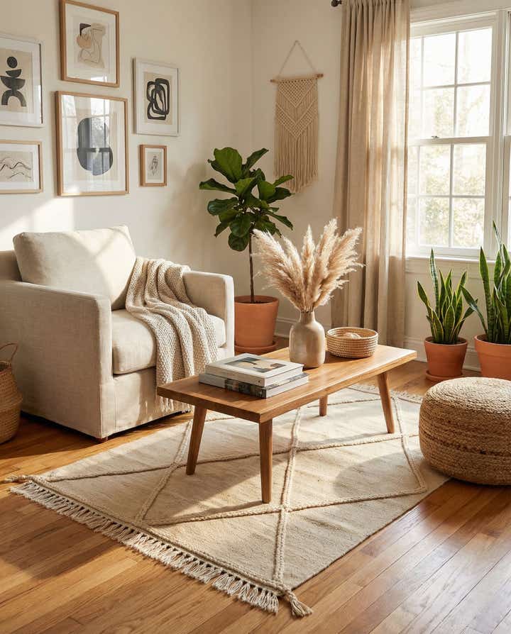 3' 6 x 5' Hand Knotted Moroccan Wool Rug