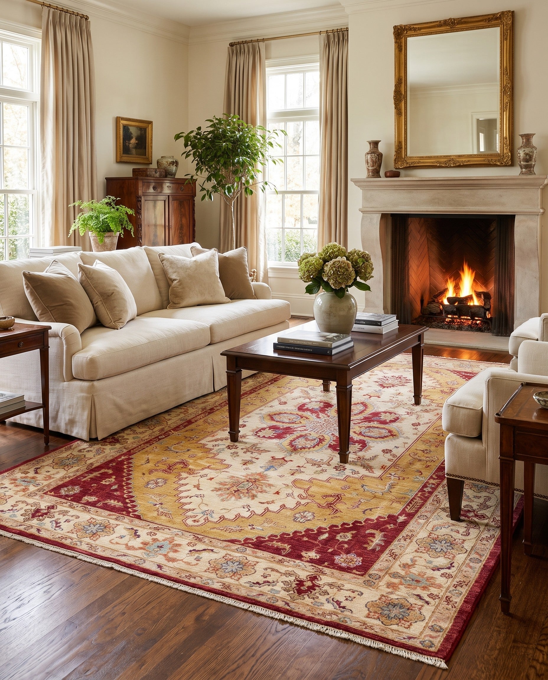 6' 7 x 10' 7 Hand Knotted Ziegler Rug