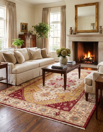 6' 7 x 10' 7 Hand Knotted Ziegler Rug