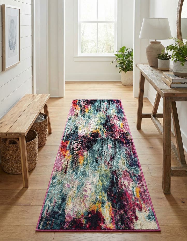2' 2 x 6' 9 Washable Theia Runner Rug