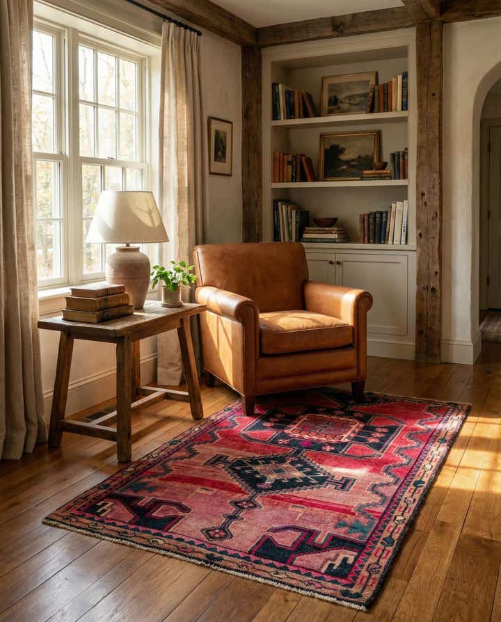 3' 2 x 4' 7 Hand Knotted Ultra Vintage Persian Wool Rug