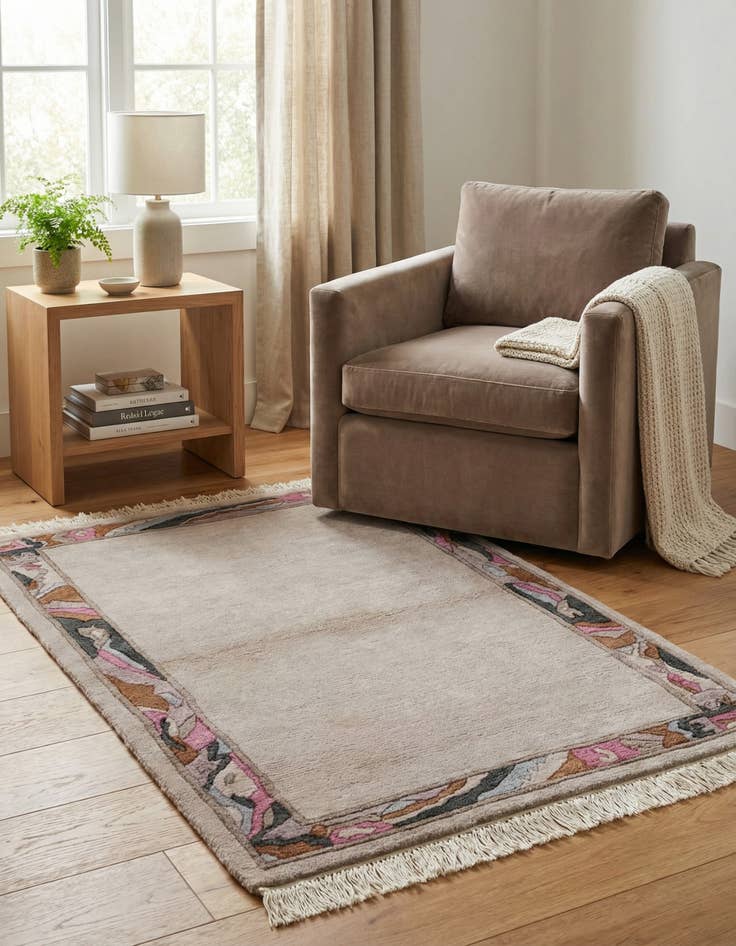 Detail image of 3' 3 x 5' Hand Knotted Nepal Wool Rug